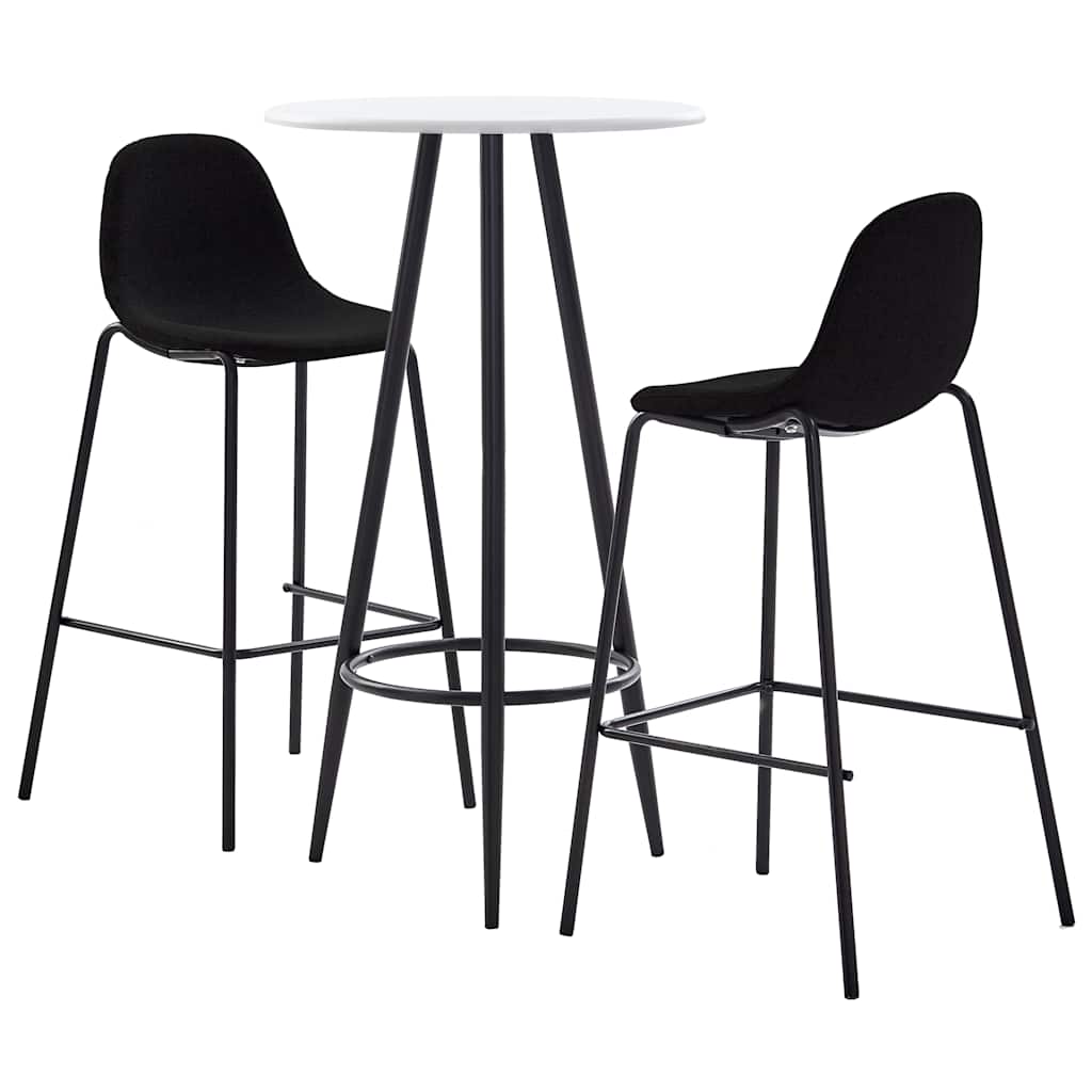 3-tlg. Bar-Set Stoff Dunkelgrau