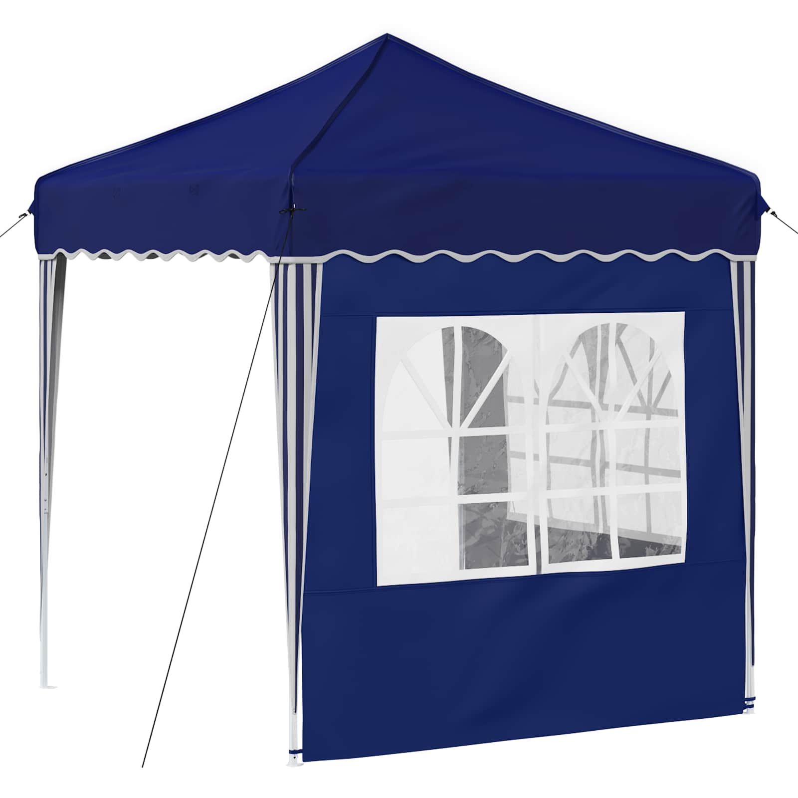 Pop-up Partyzelt 195 x 195 x 245 cm Creme Oxford-Stoff