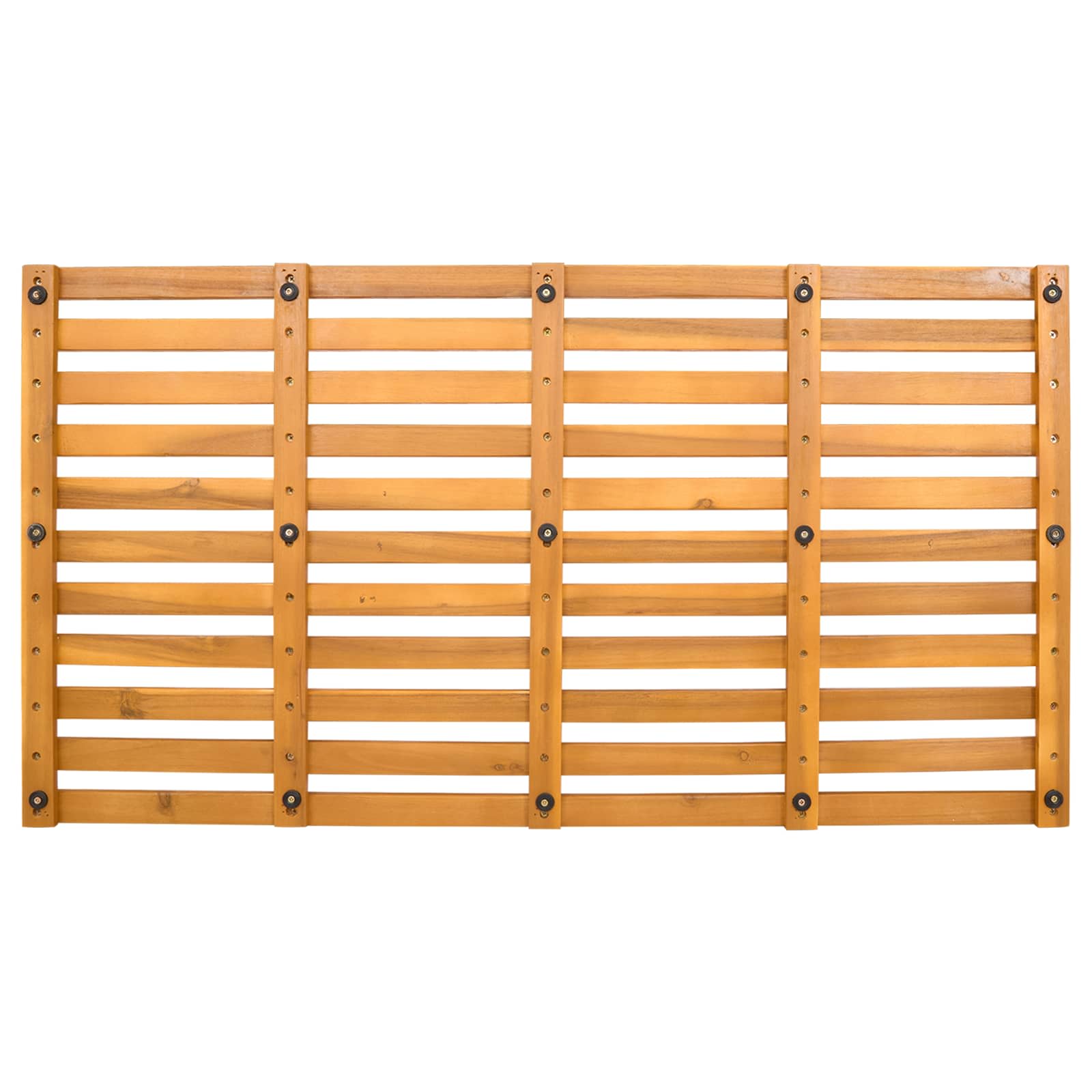 Badematte Uni Braun 56 x 37 x 2,5 cm Massives Akazienholz
