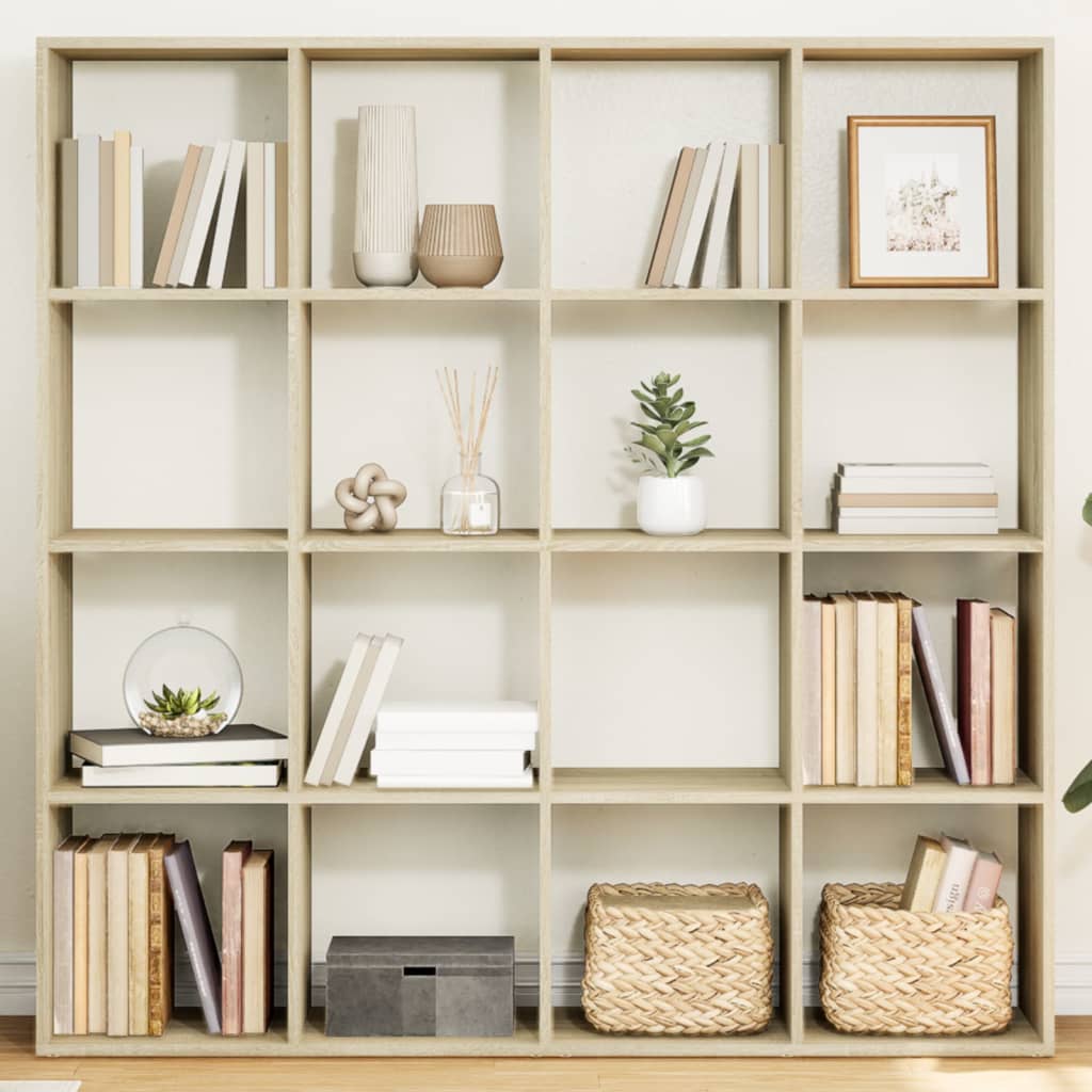 Bücherregal Weiß 137,5x29x137,5 cm Holzwerkstoff