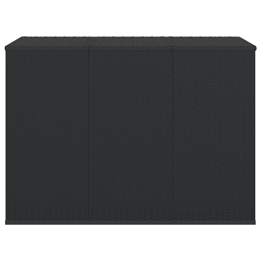 Garten-Kissenbox PE Rattan 100x49x103,5 cm Schwarz