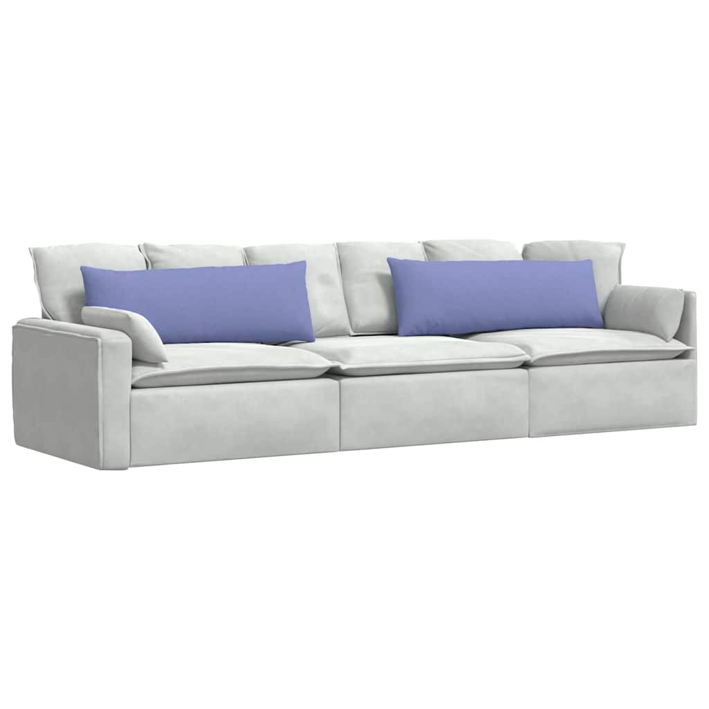Sofakissen 2 pcs Hellgrau 50 x 30 cm Stoff