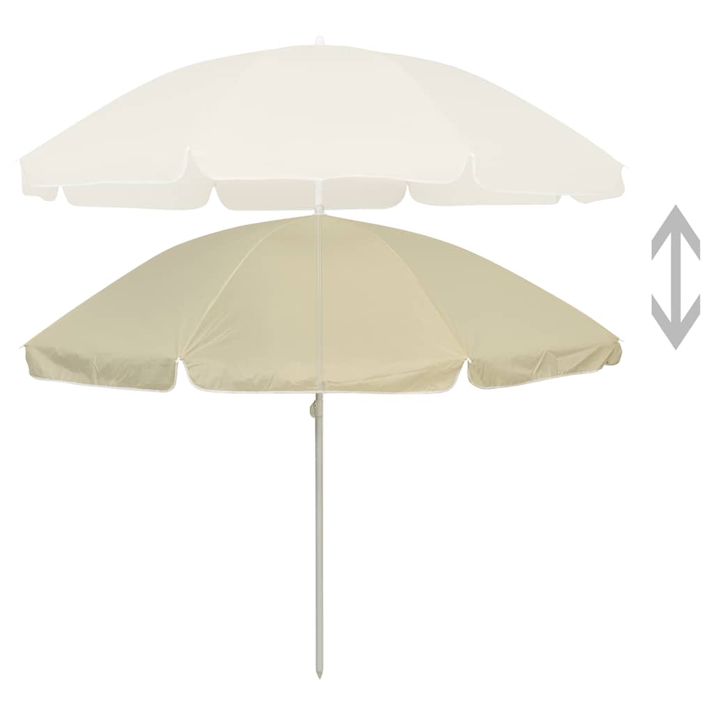 Sonnenschirm mit Stahlmast Sandfarbe 180 cm