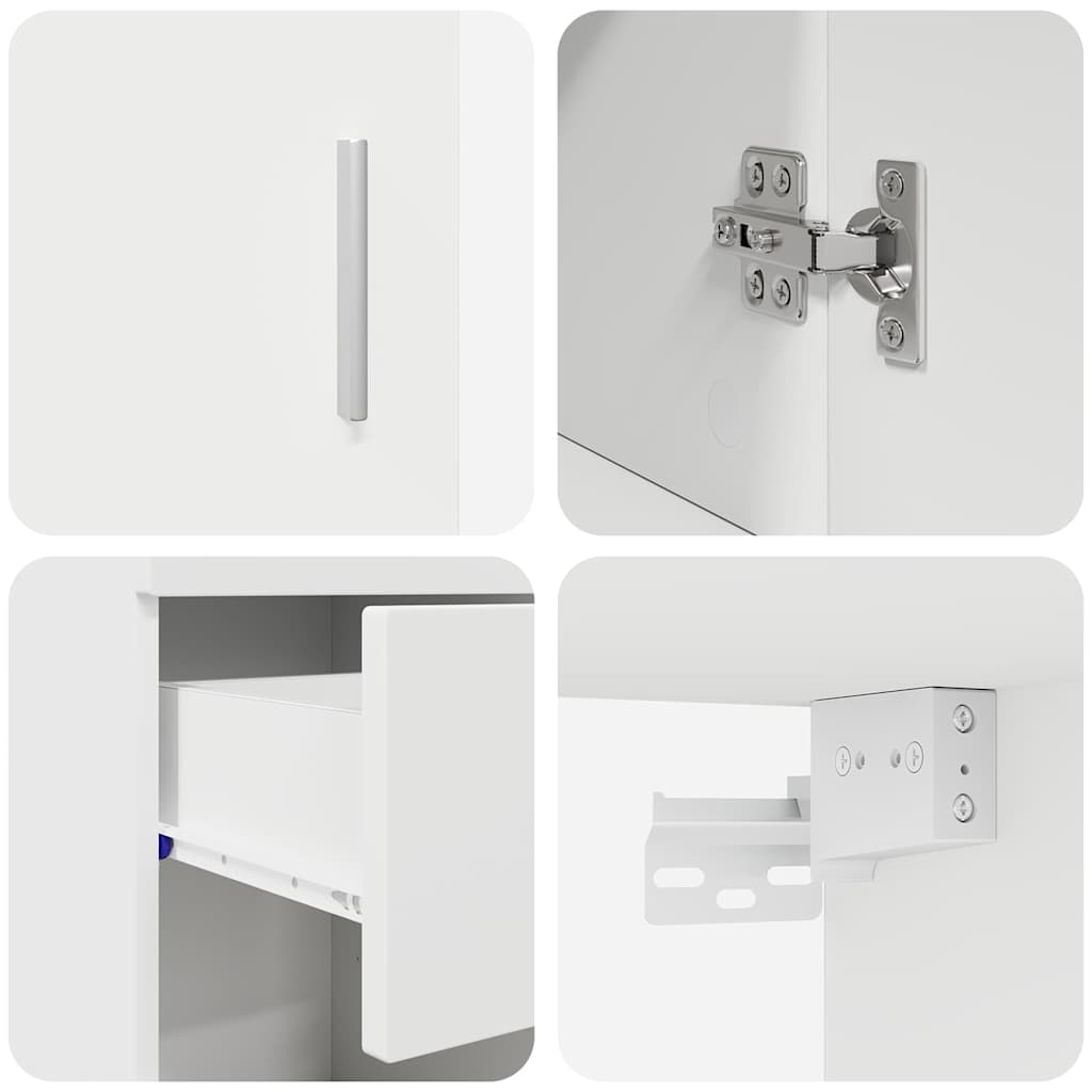 Badezimmermöbel-Set TULUM 2 pcs Weiß 60 x 34 x 63 cm