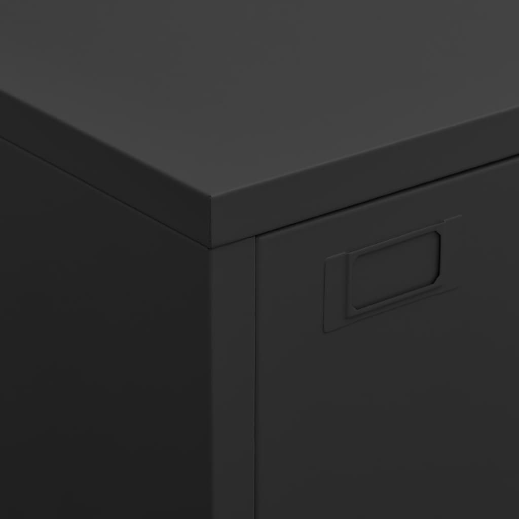 Lagerschrank Industrial Schwarz 75x40x80 cm Stahl