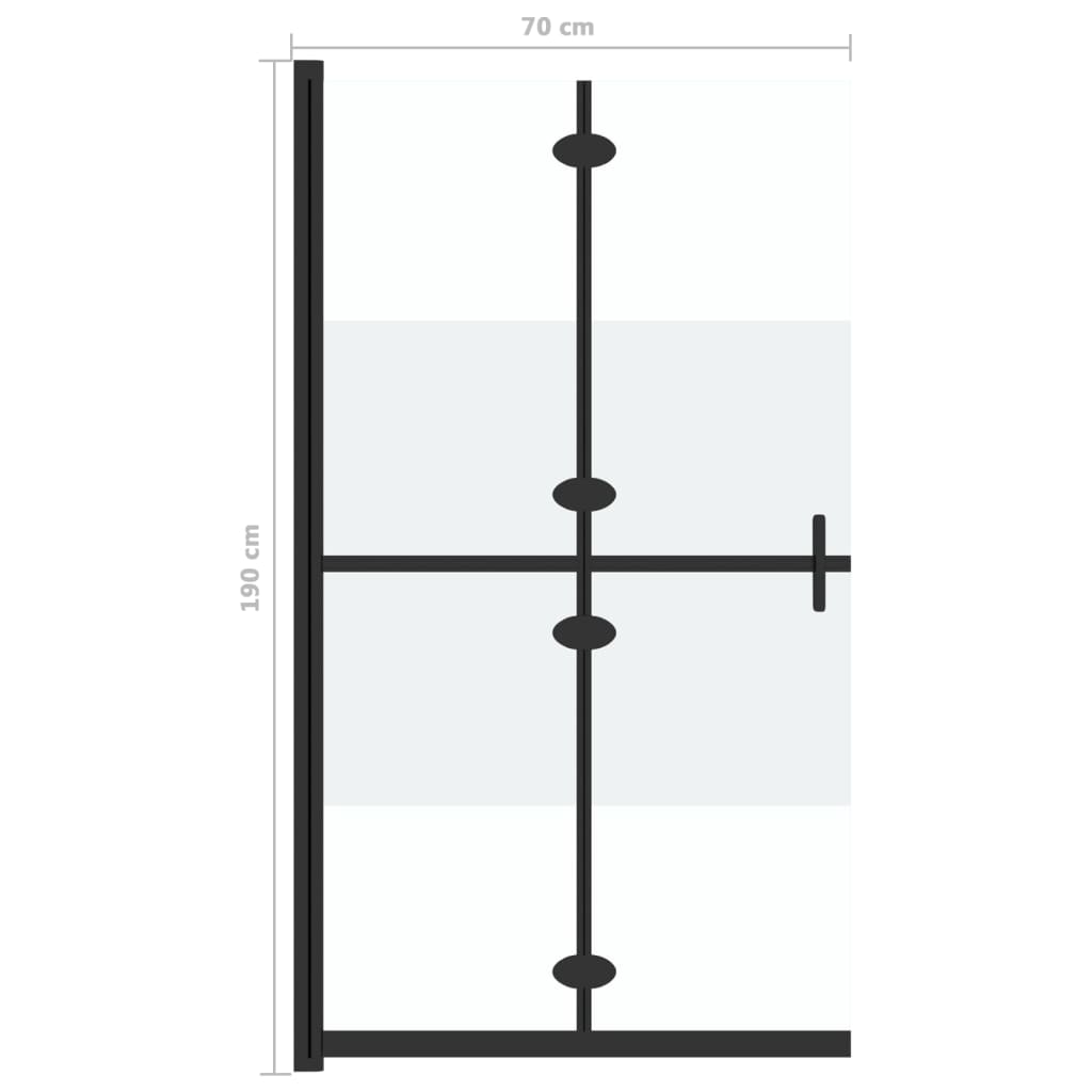 Faltbare begehbare Duschwand Transparentes ESG Glas 70x190 cm