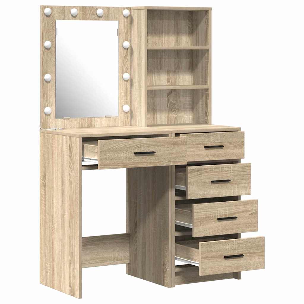 Schminktisch 2 pcs Weiß 50 x 41 x 135 cm Holzwerkstoff