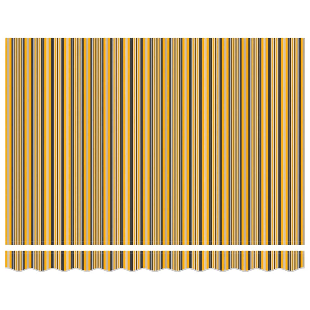 Markise Manuell Einziehbar mit LED 300x250 cm Blau und Weiß