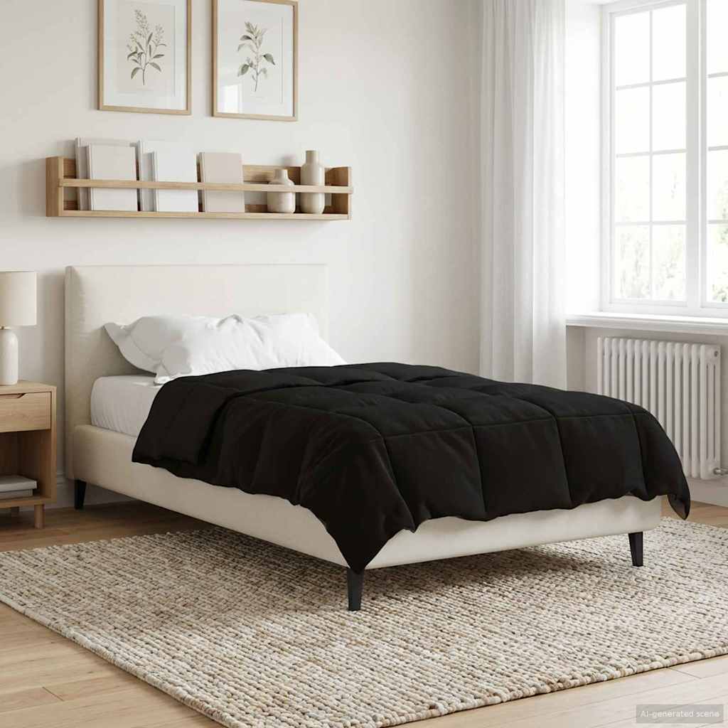 Winterbettdecke Gepolstert Anthrazit 240 x 260 cm Mikrofaser