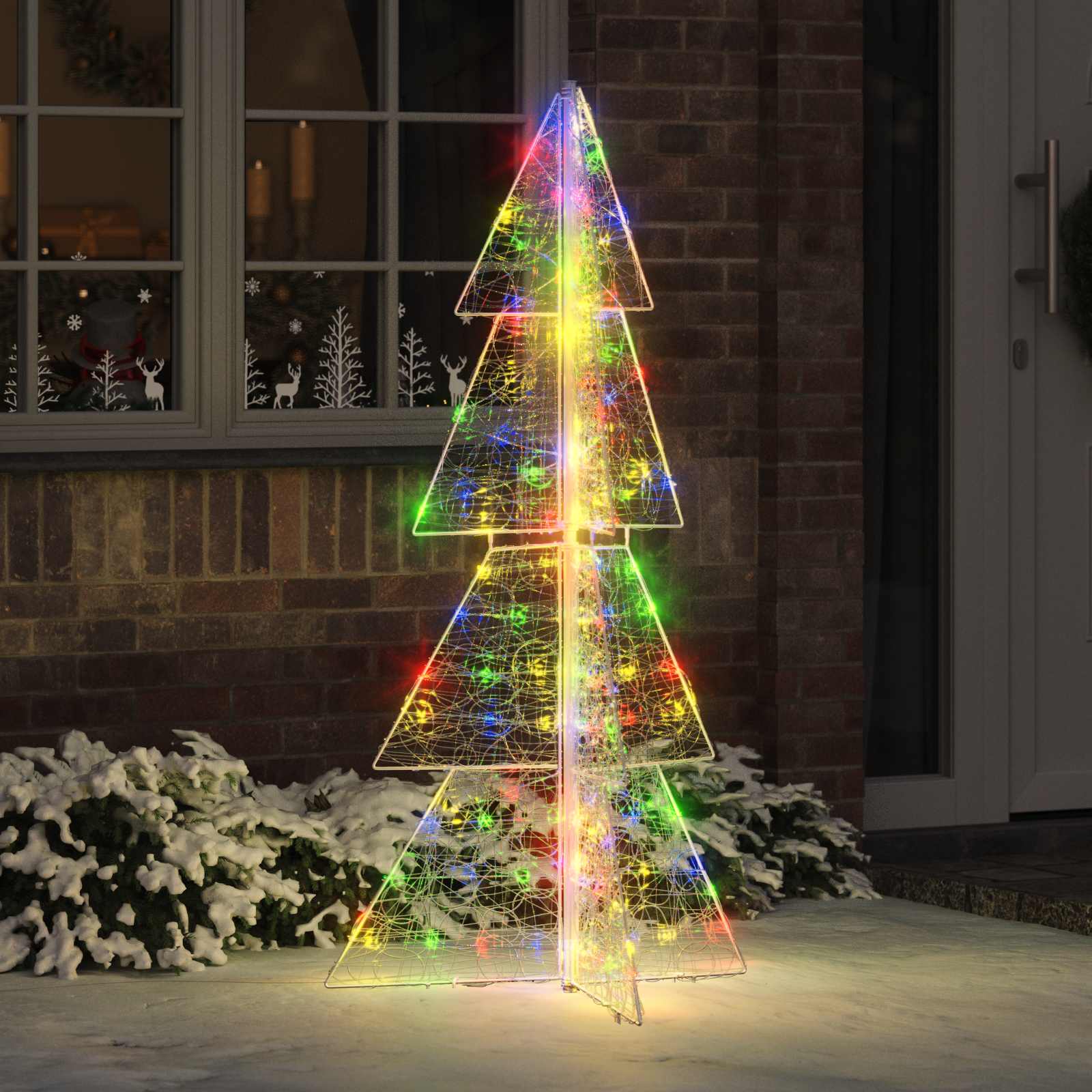 Weihnachtsbaum mit 100 LEDs Warmes Weiß 120 cm Acryl