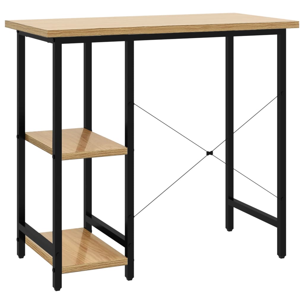 Computertisch Weiß 80x40x72 cm MDF und Metall