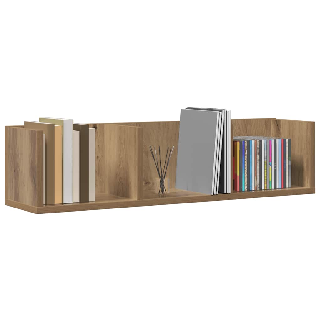 CD-Wandregal Weiß 75x18x18 cm Holzwerkstoff