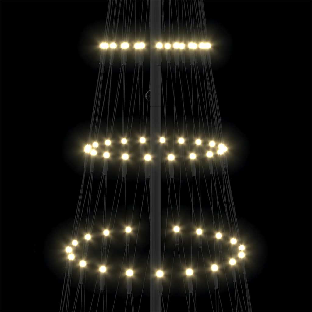 LED-Weihnachtsbaum mit 230 LEDs Mehrfarbig 184,5 cm Metall