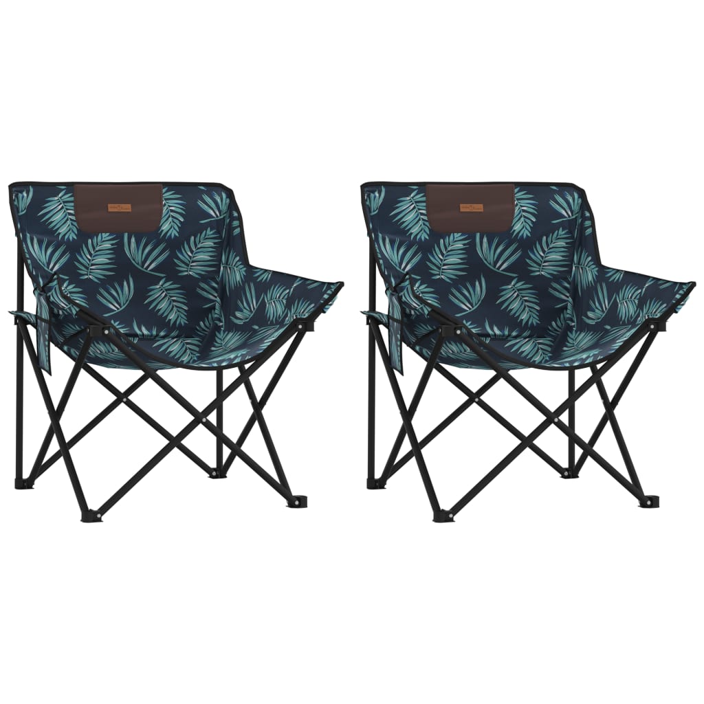 Campingstühle 2 Stk. mit Tasche Klappbar Schwarz
