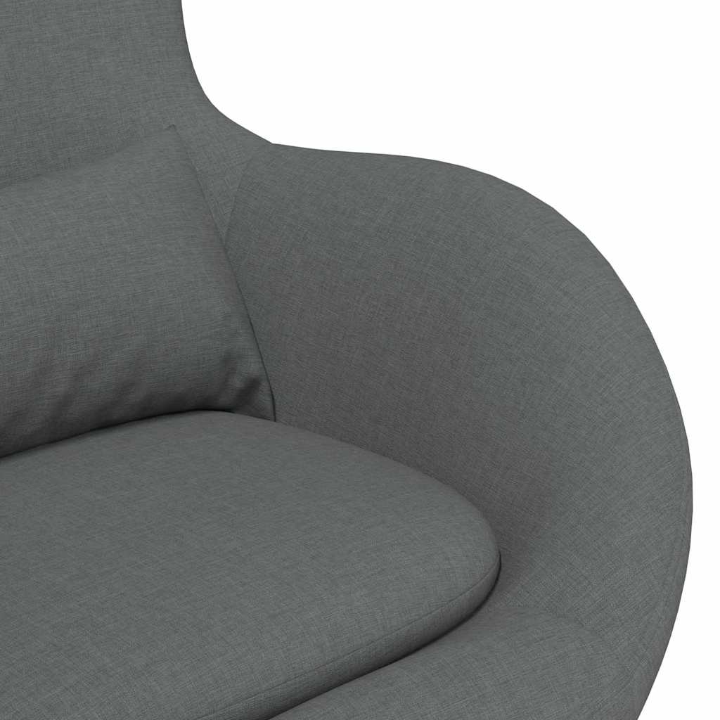 Eiersessel Hellgrau 63 x 73 x 90 cm Stoff