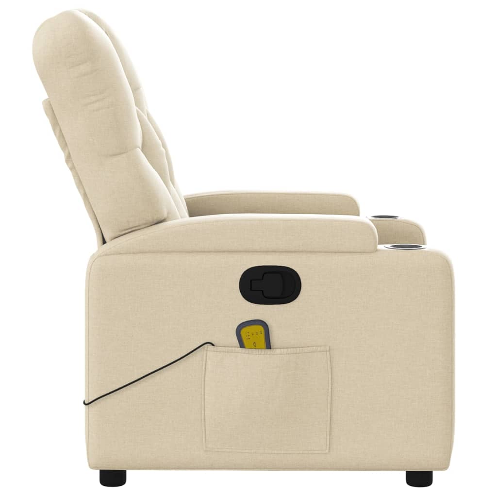 Massage-Relaxsessel, hellgrauer Stoff