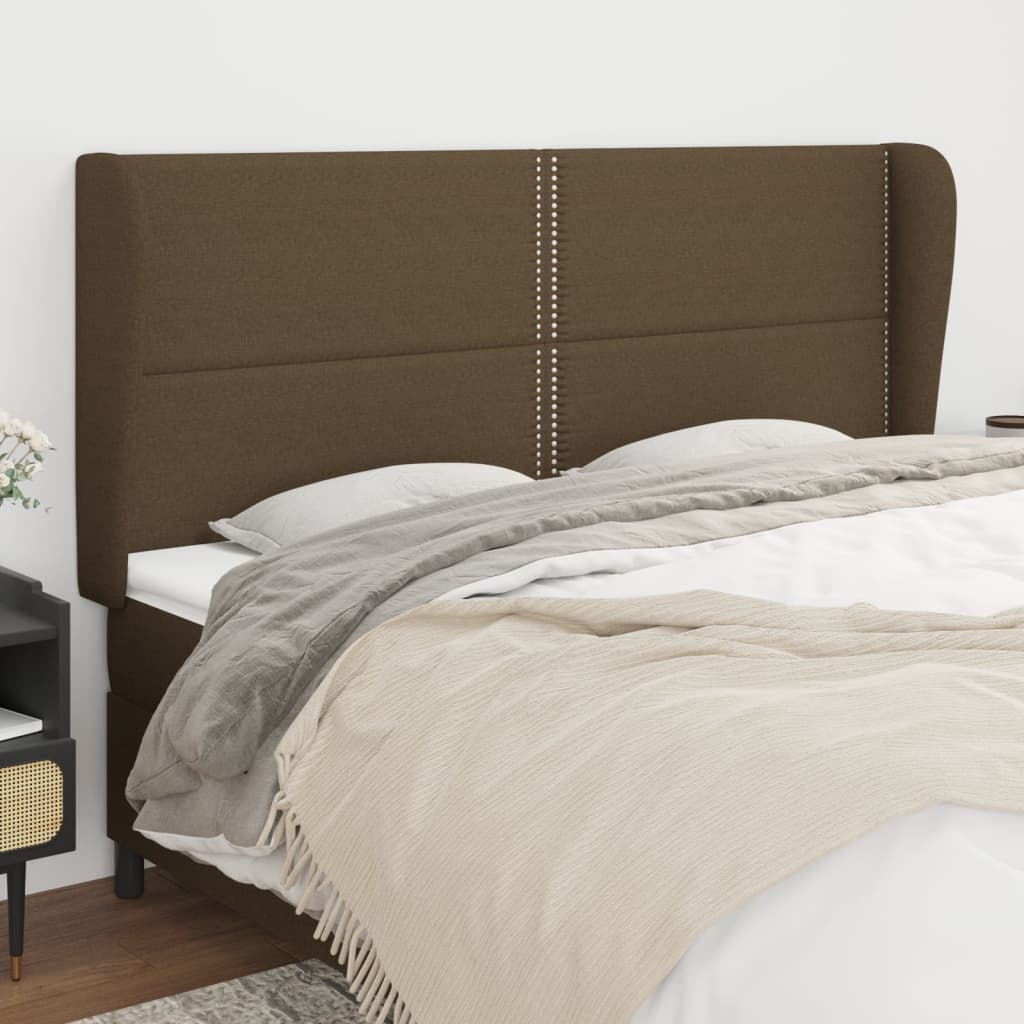 Kopfteil mit Ohren Dunkelgrau 83x23x78/88 cm Stoff