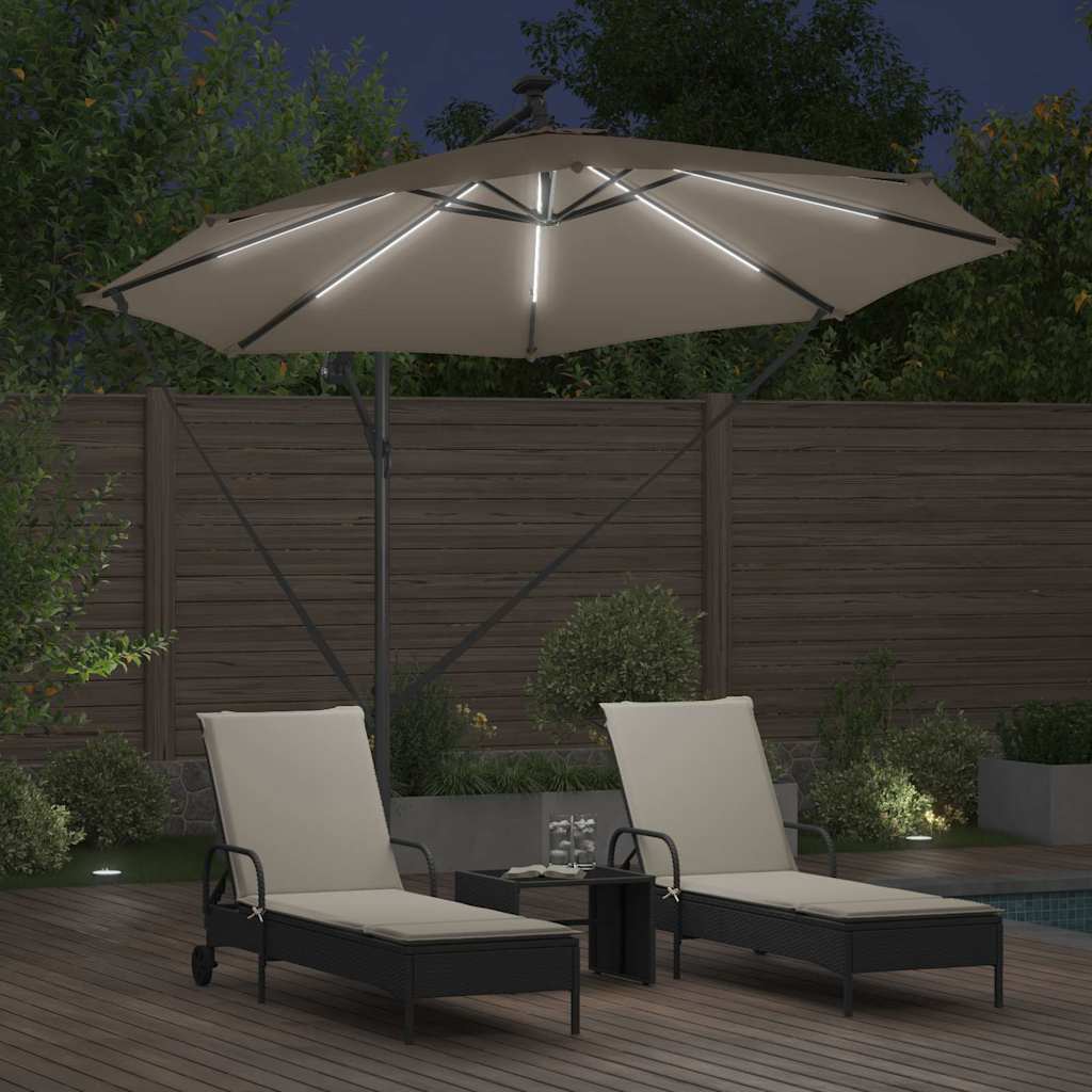 Sonnenschirm Sand 294 x 294 x 248 cm Polyester und Aluminium