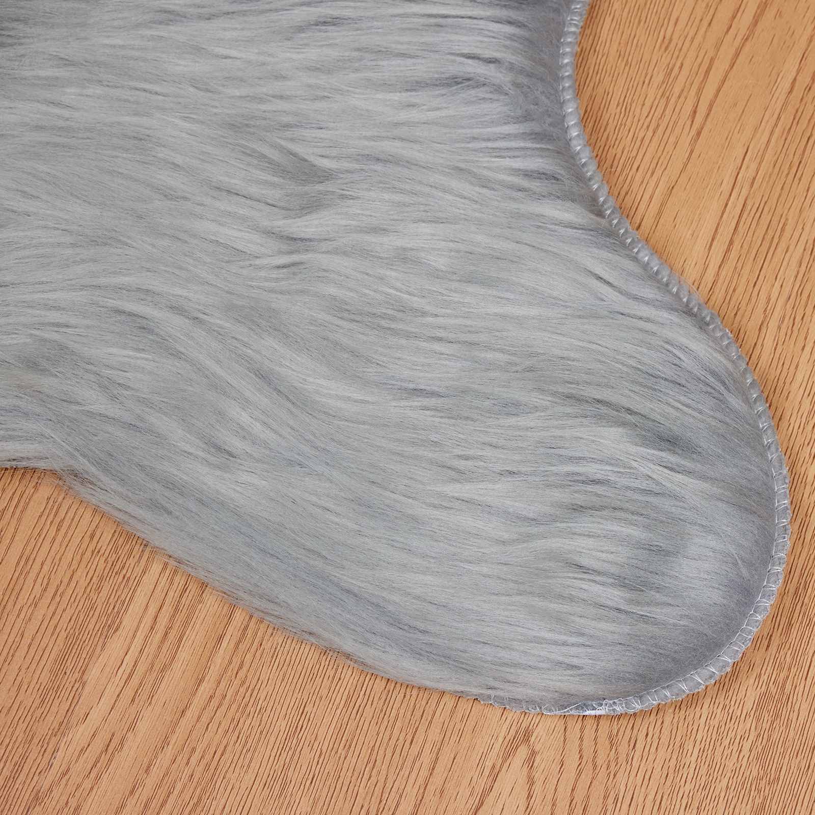 Teppich aus Kunstschaffell TAFALLA Weiß 60 x 110 cm Polyester