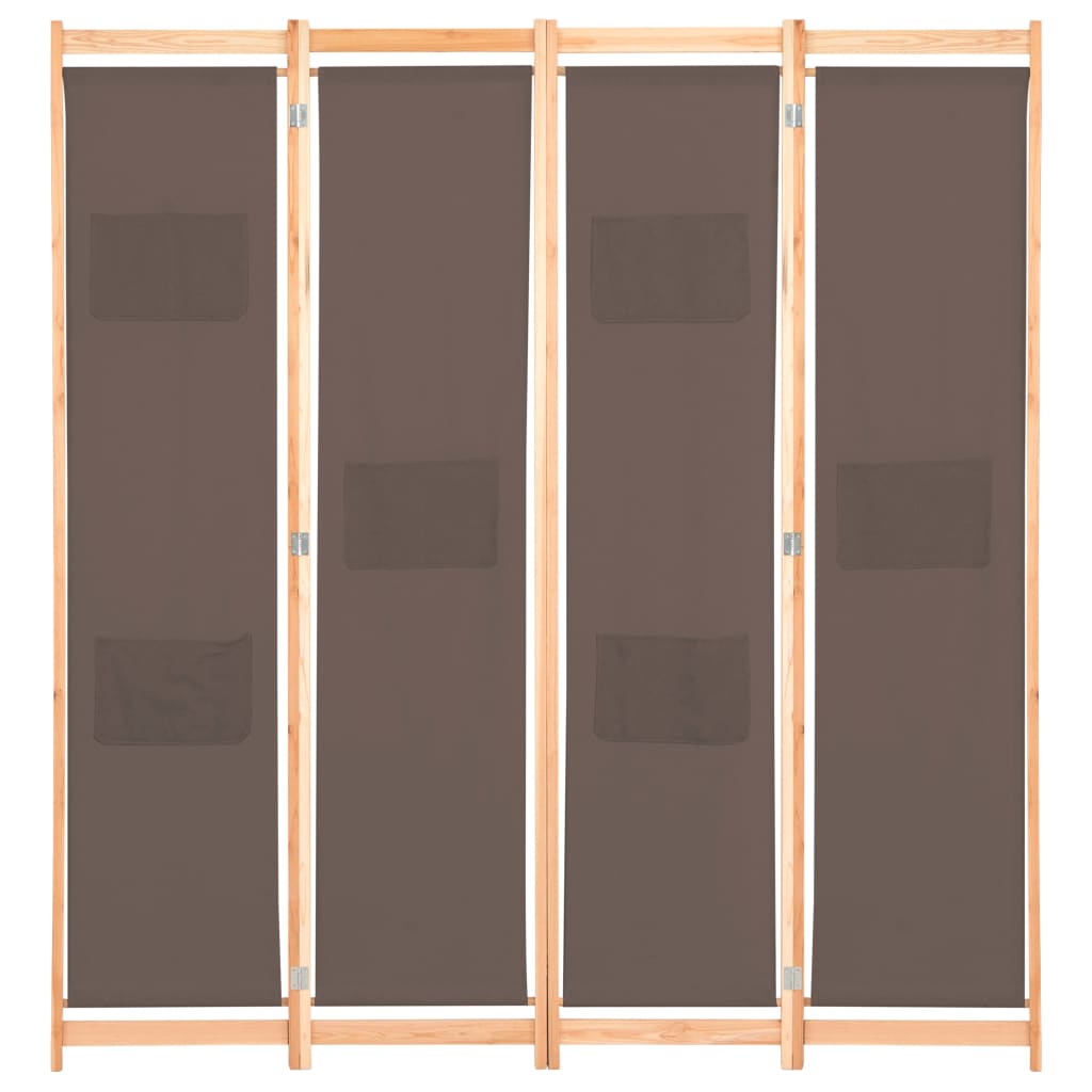 5-teiliger Raumteiler Creme 200 x 170 x 4 cm Stoff