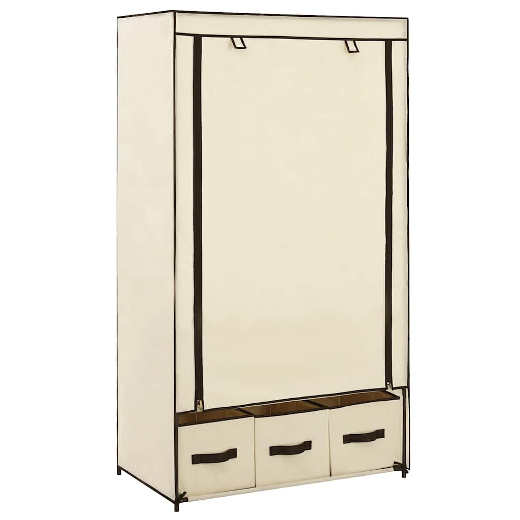 Kleiderschrank Schwarz 87 x 49 x 159 cm Stoff