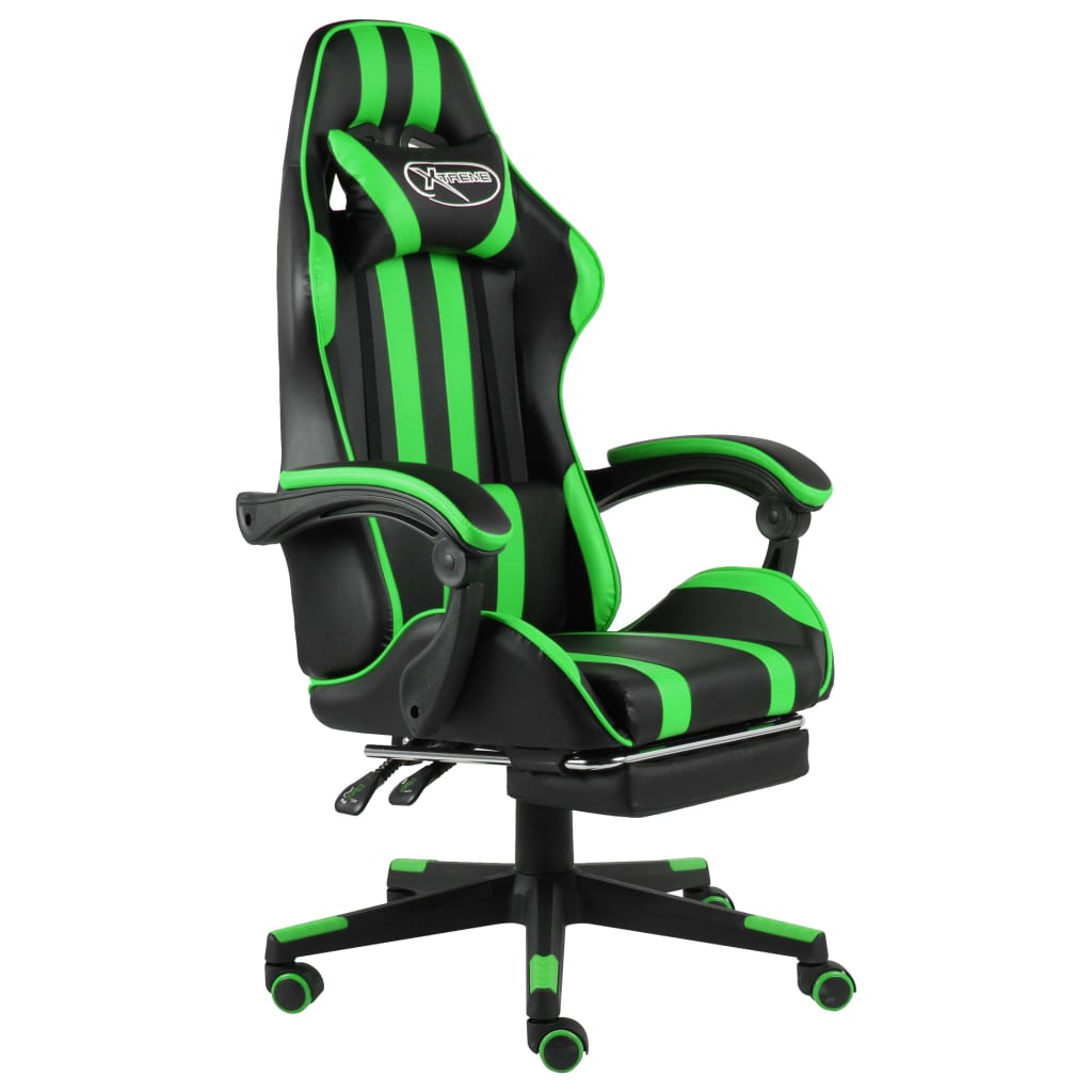 Gaming-Stuhl Schwarz und Blau Kunstleder