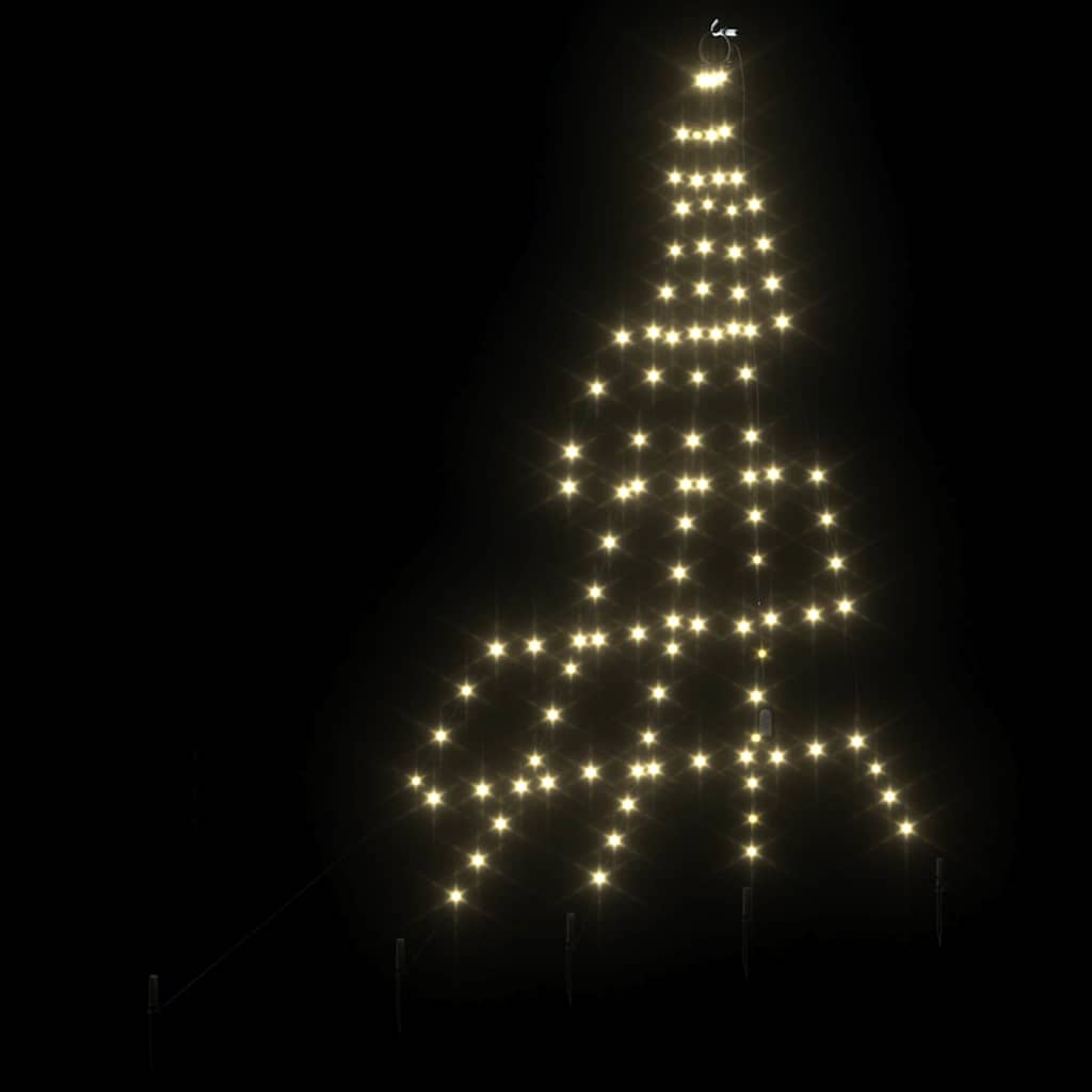 LED Weihnachtsbaum mit Erdspießen Warmes Weiß 182 cm Metall