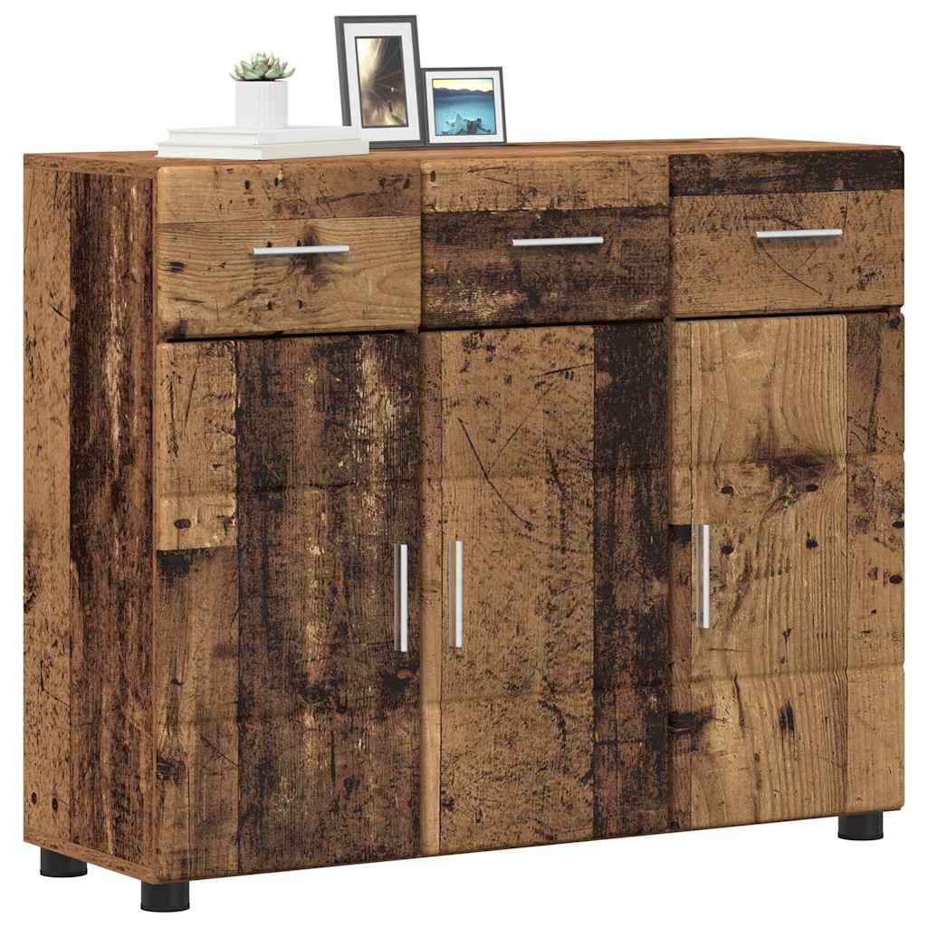 Highboard mit Regal FLORIN Weiß 60 x 35 x 182 cm Holzwerkstoff