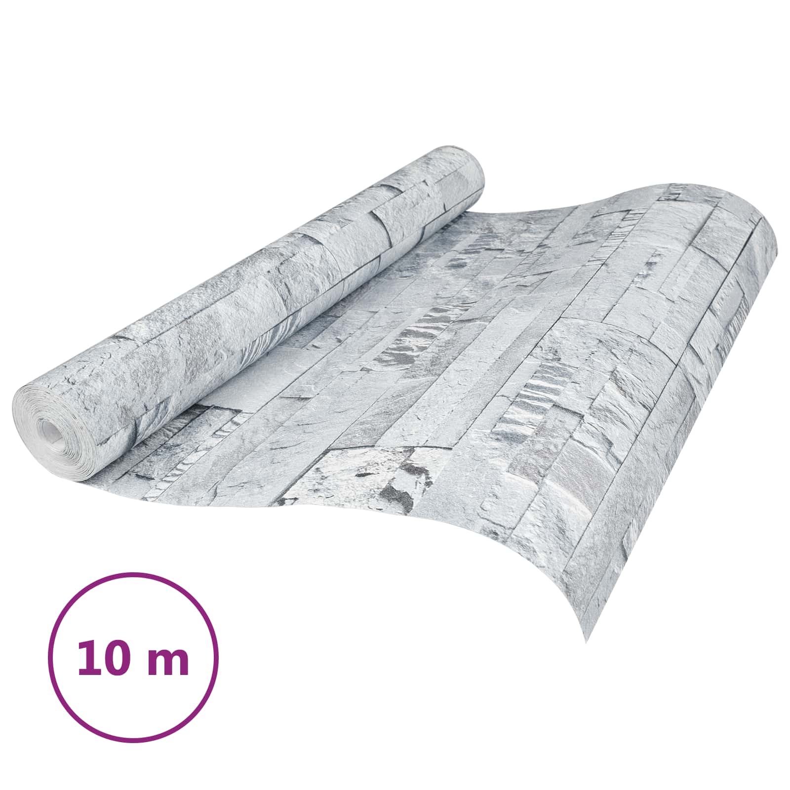 3D Stein Tapete Beige 10 x 0,53 m Vliesstoff