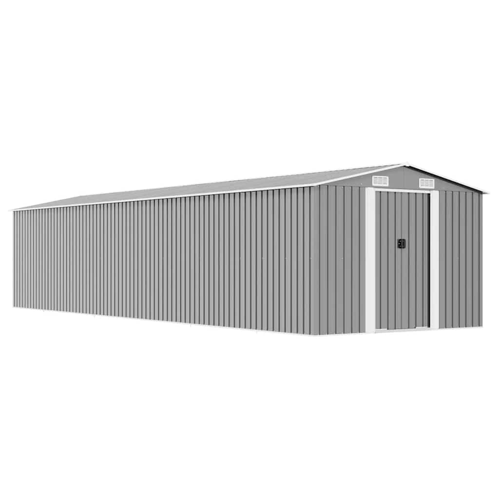 Gerätehaus Grün 257x779x181 cm Verzinkter Stahl