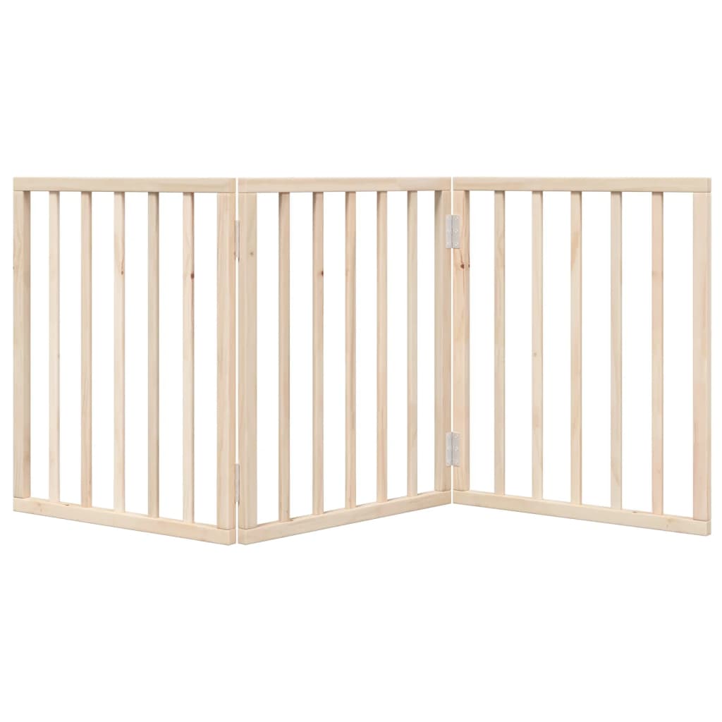 Hundegitter Faltbar 3 Paneele 150 cm Pappelholz
