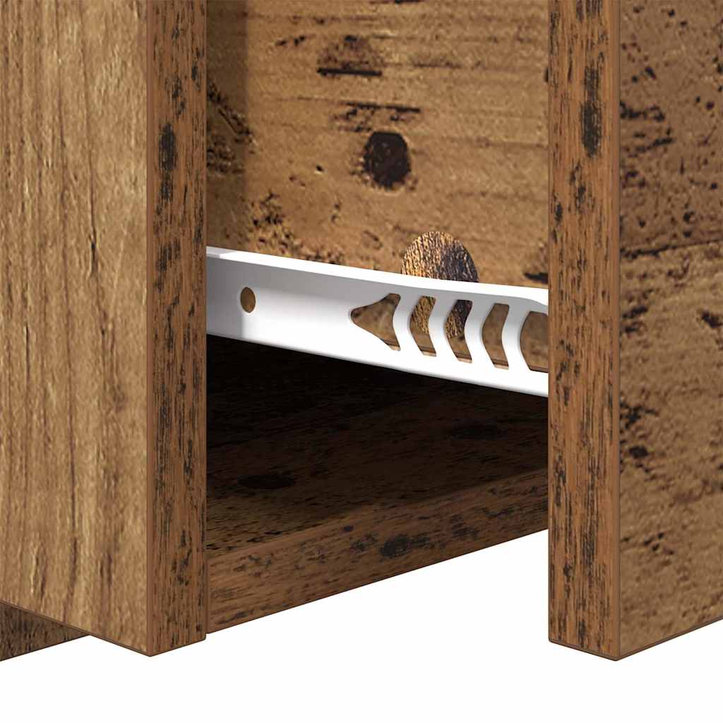 Kopfteil mit Nachttischen Weiß Holzwerkstoff