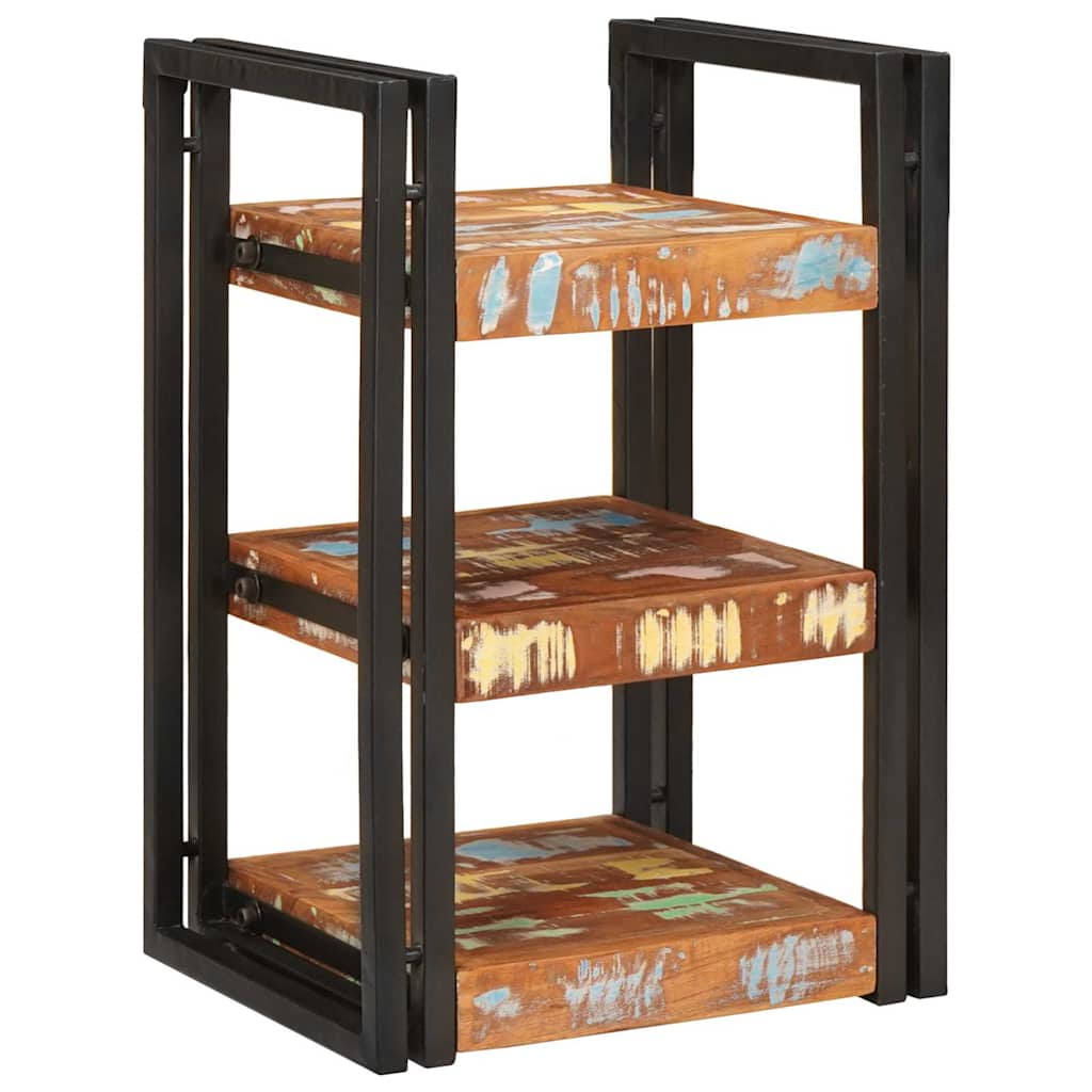 Nachttisch Braun und Schwarz 38 x 33 x 58 cm Massivholz Mango