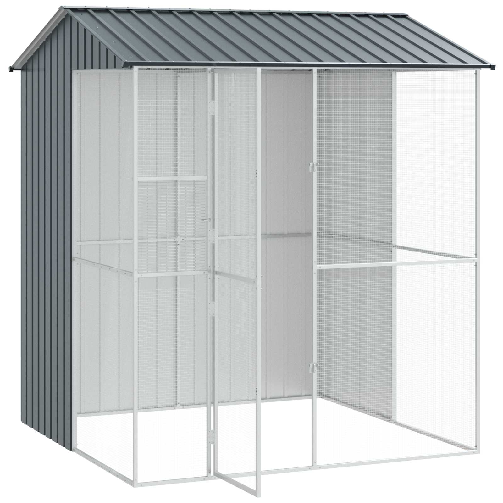 Vogelkäfig Anthrazit 215 x 110 x 247 cm Verzinkter Stahl