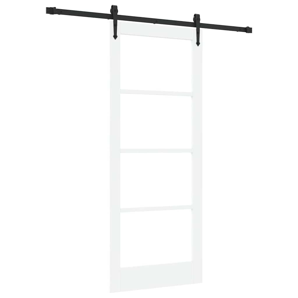 Schiebetür Natur 61 x 198,5 cm Massivholz Kiefer und Glas