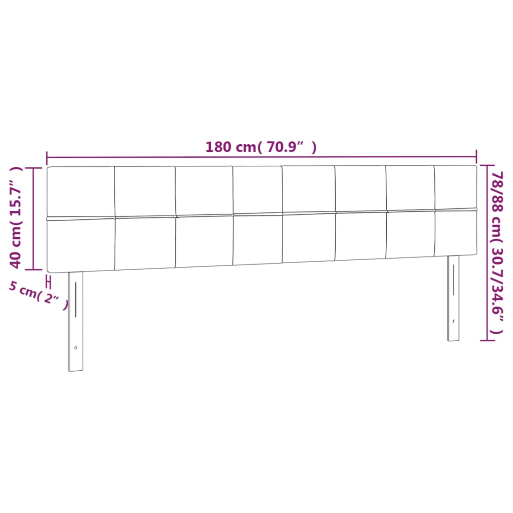 Kopfteil Hellgrau 80x5x118/128 cm Stoff