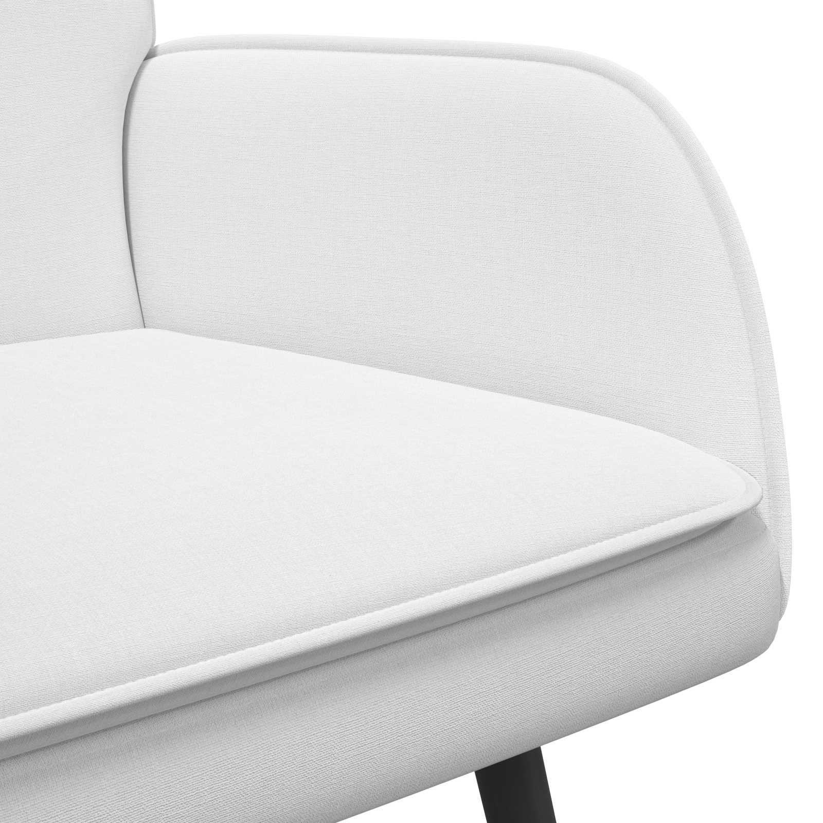 2-Sitzer Sofa Hellgrau 115 x 61 x 87 cm Stoff