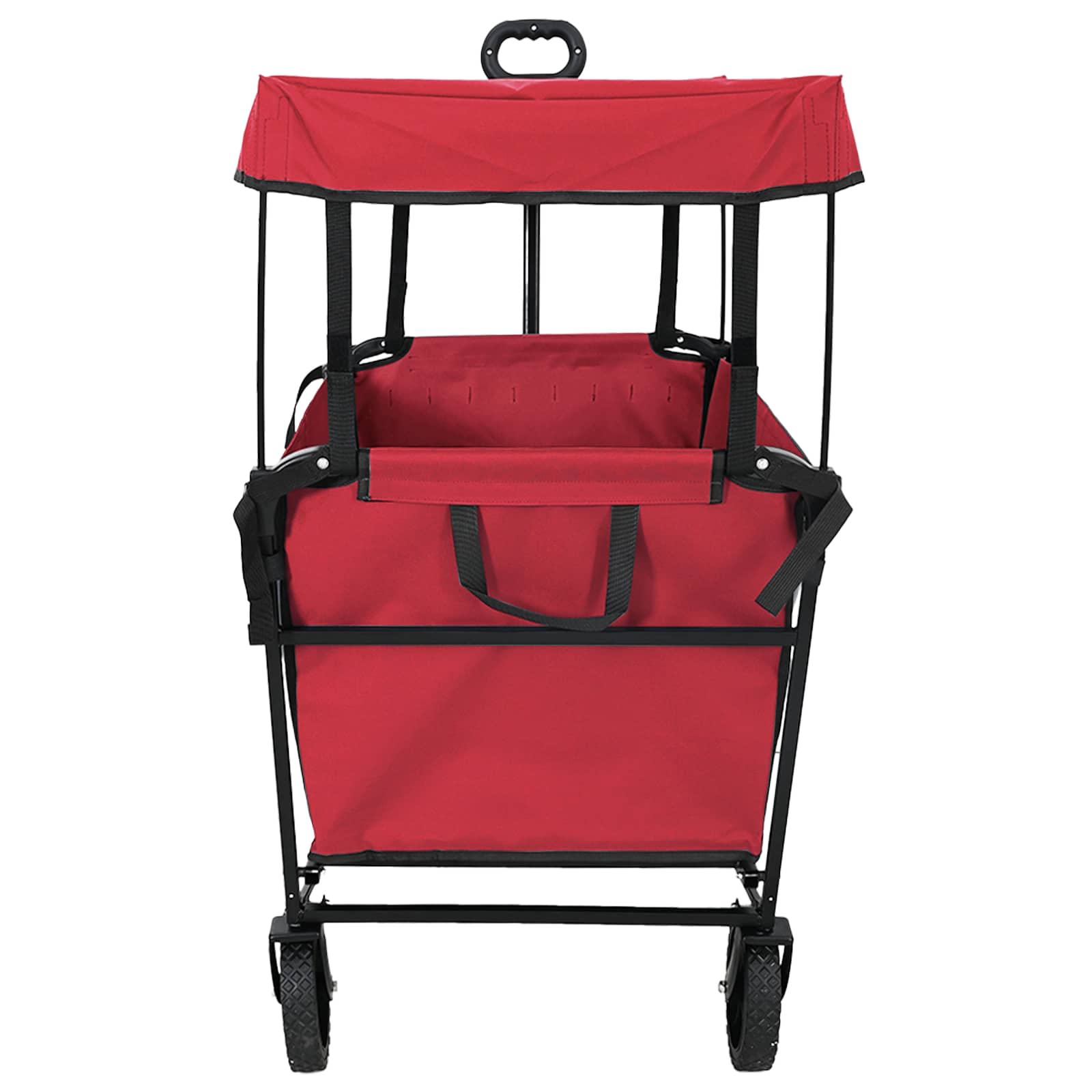 Klapp-Handwagen Schwarz 105 x 56,5 x 116 cm Oxford-Stoff