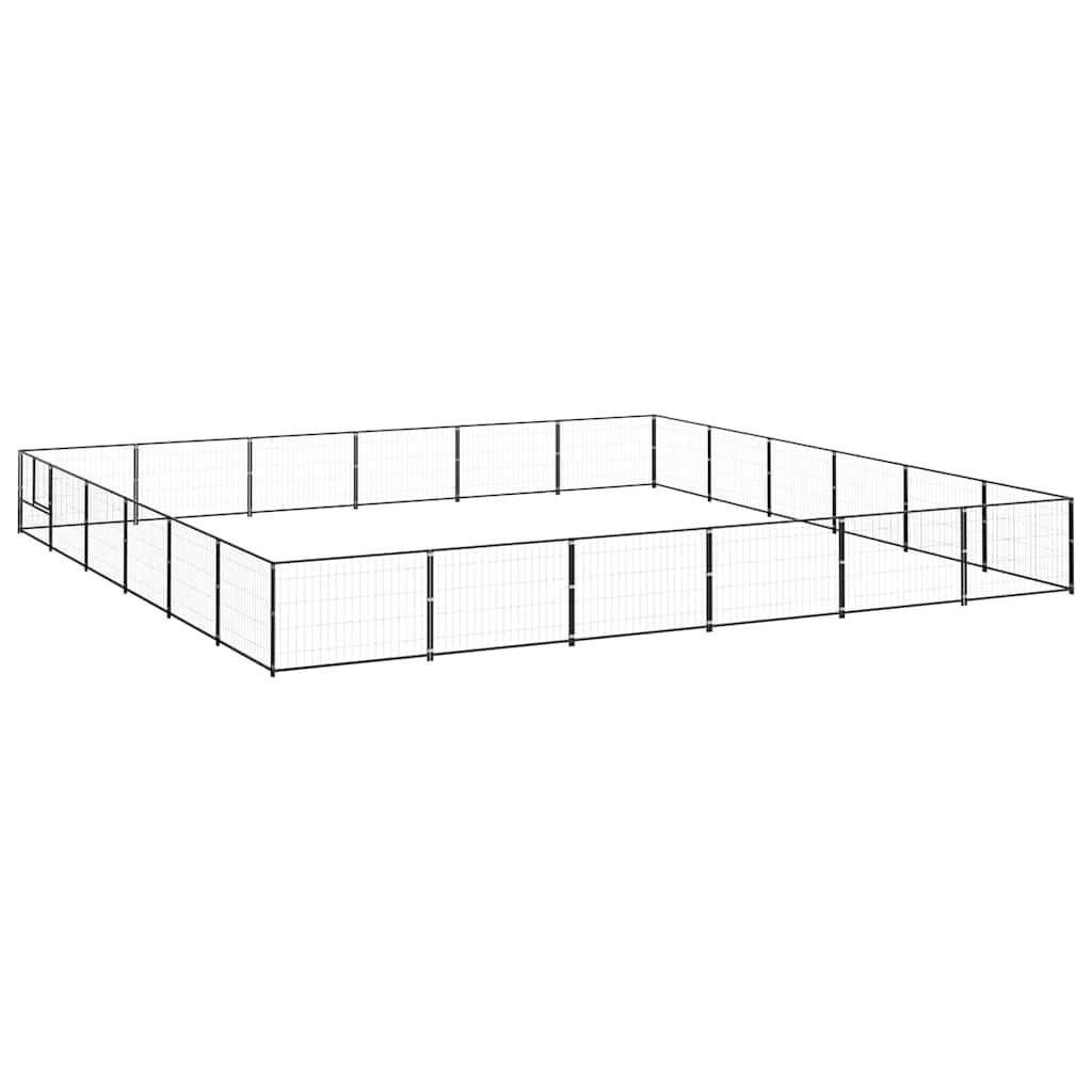 Hundezwinger Schwarz 4 m² Stahl