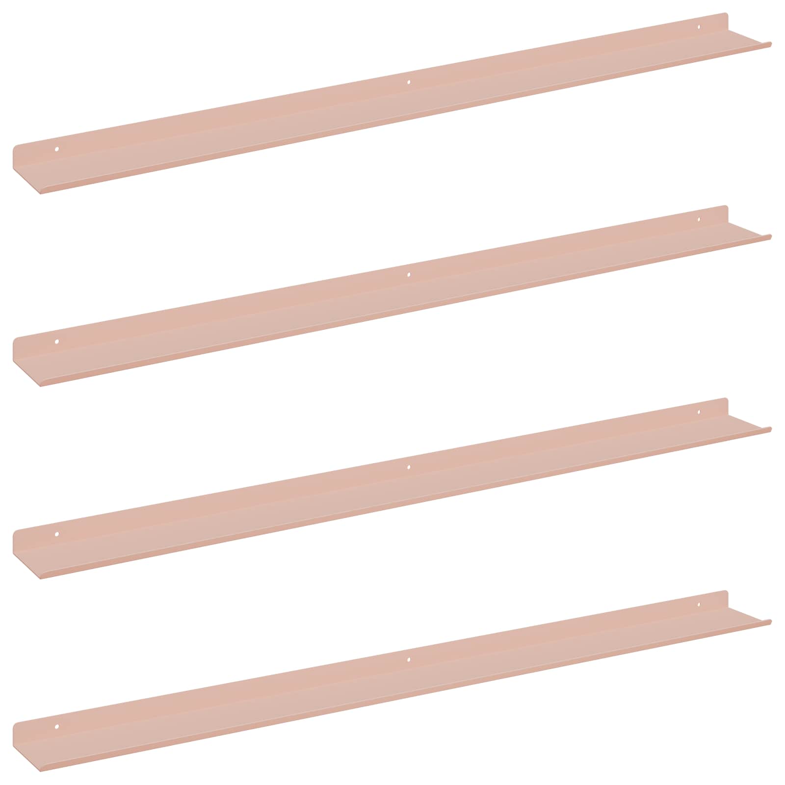 Schwebendes Regal 3 pcs Schwarz 40 x 9 x 2,5 cm Stahl