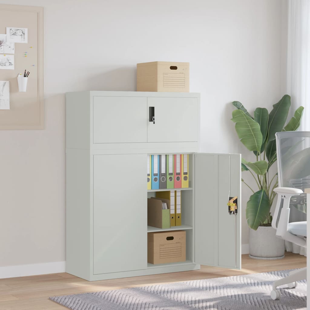 Aktenschrank Weiß 90x40x110 cm Stahl