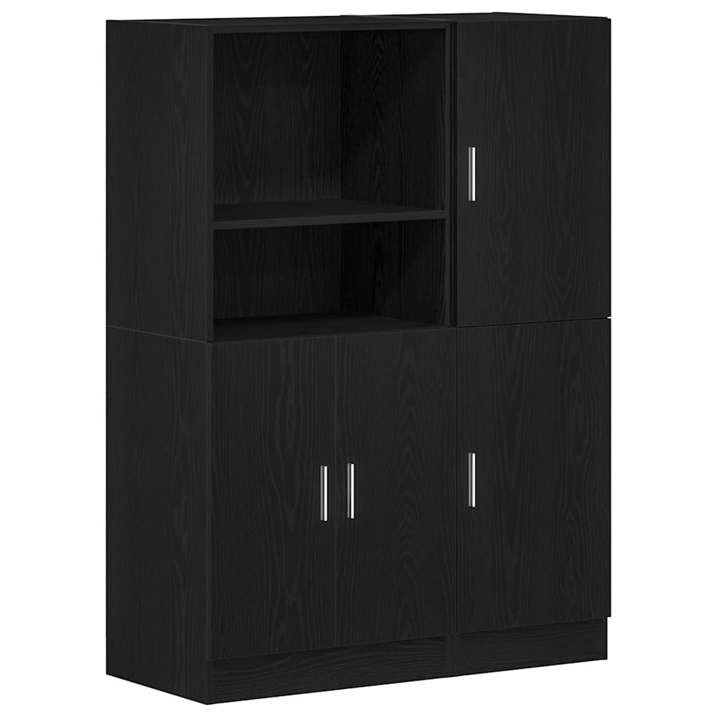2-tlg. Küchenschrank-Set Weiß Holzwerkstoff