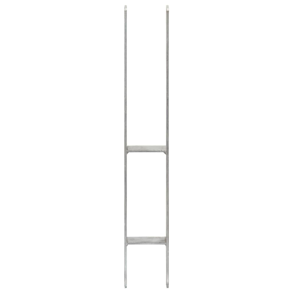 Pfostenträger 6 Stk. Silbern 7×6×60 cm Verzinkter Stahl