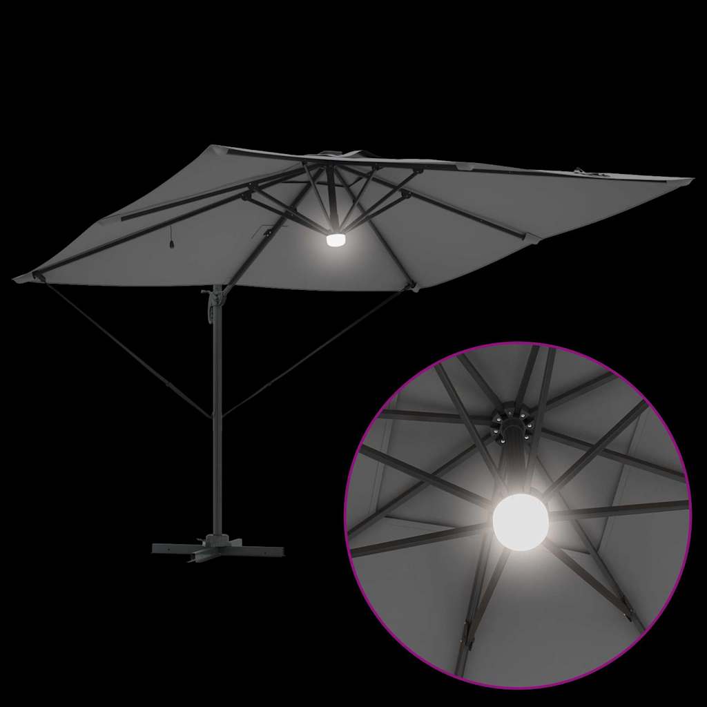 Roma Parasol Beige 286 x 284 x 270 cm Aluminium und Polyester