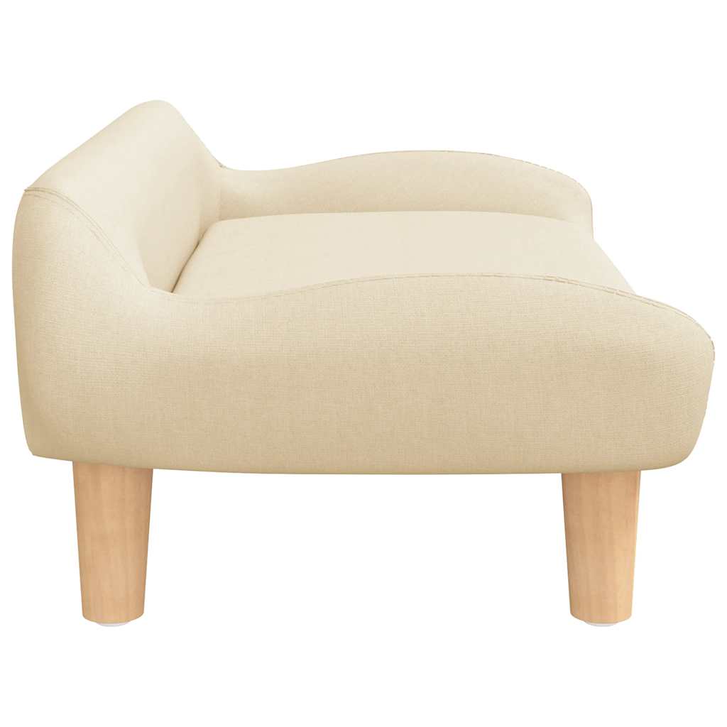 Hundebett Creme 70x40x24 cm Stoff