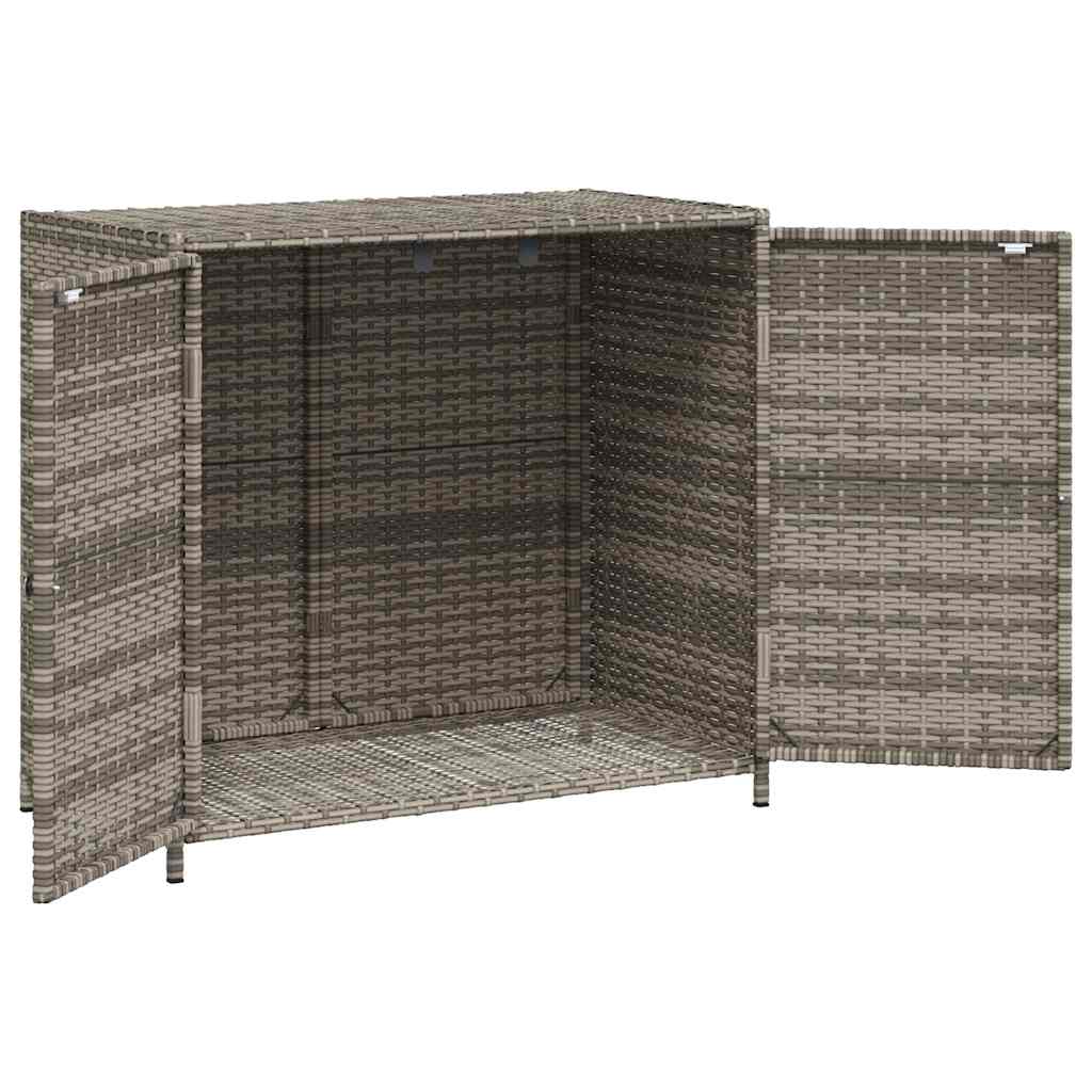 Gartenschrank Schwarz 83x45x76 cm Poly Rattan