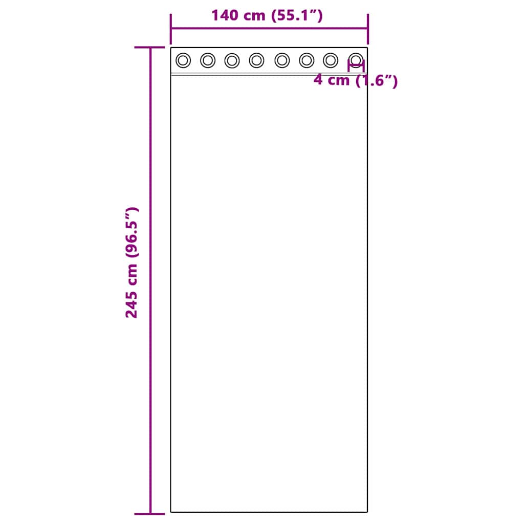 Verdunkelungsvorhänge 2 pcs Schwarz 140 x 140 cm Samt