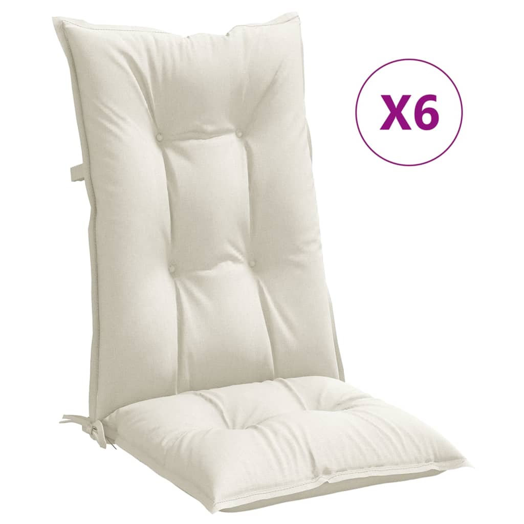 Hochlehner-Auflagen 2 Stk. Melange Anthrazit 120x50x7cm Stoff