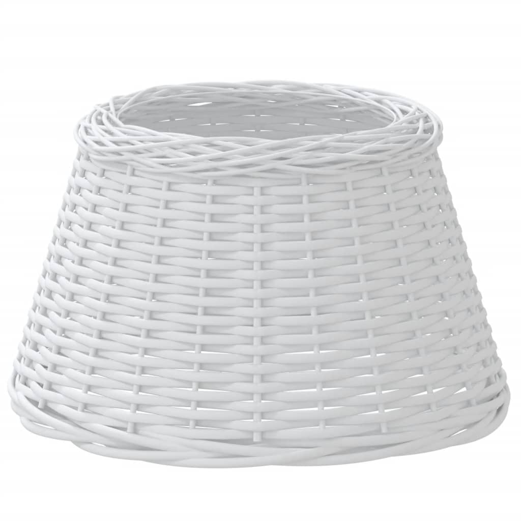 Lampenschirm Weiß Ø15x12 cm Korbweide