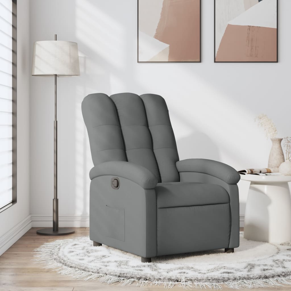Relaxsessel Elektrisch Hellgrau Stoff